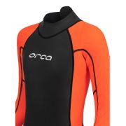 Orca - costum neopren ape deschise pentru copii vizibilitate sporita OpenWater Vitalis Hi Vis Squad junior wetsuit - black orange