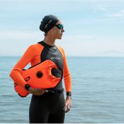 Orca - costum neopren ape deschise pentru femei vizibilitate sporita W Vitalis OpenWater HI VIS wetsuit - negru portocaliu