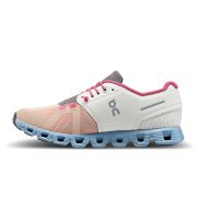 On Cloud 5 - pantofi sport pentru femei - alb portocaliu deschis albastru gri