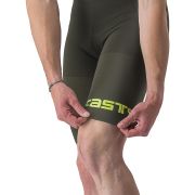 Castelli - pantaloni scurti ciclism barbati Premio shorts Ltd Edition - kaki galben fluo