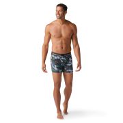 Smartwool - boxeri barbati Merino Print Boxer Brief Boxed - camuflaj albastru negru Mist blue Blurred Camo Print