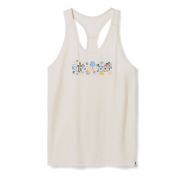 Smartwool - maiou sport femei Floral Meadow Graphic W Tank - alb migdala