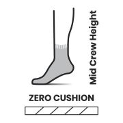 Smartwool - sosete sport Run Zero Cushion Mid Crew pattern socks - gri carbune negru