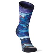 Smartwool - sosete sport femei Athlete Run Print W socks Targeted Cushion Crew - multicolor albastru negru