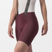 Castelli - pantaloni scurti ciclism cu bretele pentru femei Free Aero RC bibshorts - visiniu