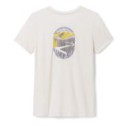 Smartwool - tricou sport femei maneca scurta Denver Skyline Graphic Short Sleeve Tee Slim Fit - alb murdar maro deschis migdala