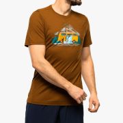 Smartwool - tricou sport unisex maneca scurta River Van Graphic Short Sleeve Tee - maro roscat