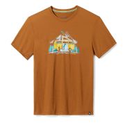 Smartwool - tricou sport unisex maneca scurta River Van Graphic Short Sleeve Tee - maro roscat