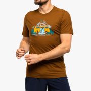 Smartwool - tricou sport unisex maneca scurta River Van Graphic Short Sleeve Tee - maro roscat