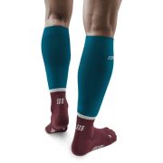 CEP - Sosete de compresie gamba barbati The Run Compression Socks Tall - albastru petrol rosu inchis