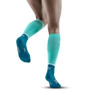CEP - Sosete de compresie gamba femei The Run Compression W Socks Tall - albastru inchis petrol albastru deschis