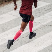 CEP - Sosete de compresie gamba femei The Run Compression W Socks Tall - albastru inchis petrol albastru deschis