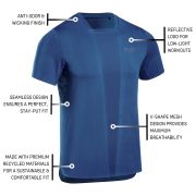 CEP - Tricou cu maneca scurta barbati The Run Shirt - albastru