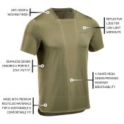 CEP - Tricou cu maneca scurta barbati The Run Shirt - verde inchis maslina