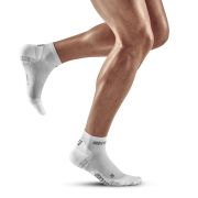 CEP - sosete compresie scurte Ultralight Compression Socks Low Cut - alb gri deschis carbon