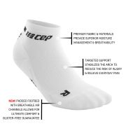 CEP - sosete compresie scurte barbati The Run Socks Low Cut - alb negru