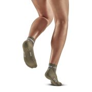 CEP - sosete compresie scurte femei The Run W Socks Low Cut - verde inchis maslina gri deschis