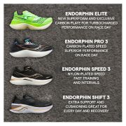Saucony - pantofi alergare pentru femei Endorphin Speed 3 - rosu Rose galben alb