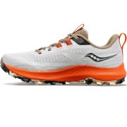 Saucony - pantofi alergare pentru femei Peregrine 13 - gri deschis ceata portocaliu Zenith