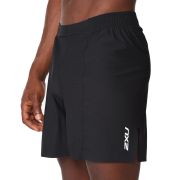 2XU - Pantaloni scurti de alergare pentru barbati Light Speed 7" Cover Shorts - negru reflectorizant
