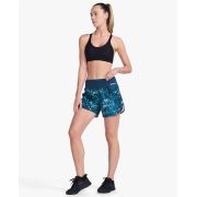 2XU - Pantaloni scurti de alergare pentru femei Aero 5 inch Shorts - albastru multicolor
