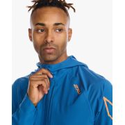 2XU - jacheta impermeabila cu elemente reflectorizante - Light Speed Waterproof Jacket - albastra starling