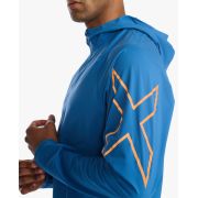 2XU - jacheta impermeabila cu elemente reflectorizante - Light Speed Waterproof Jacket - albastra starling