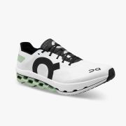 On Cloudboom Echo - pantofi alergare maraton pentru barbati - alb negru verde deschis