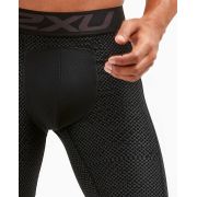 2XU - Pantaloni scurti de compresie pentru barbati Print Accelerate Compression Shorts - negru gri