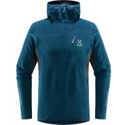 Haglofs - Jacheta fleece barbati L.I.M Mid Comp Hood - albastru inchis ocean gri magnetita