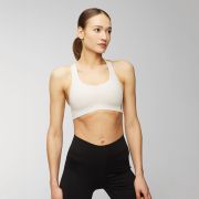 On Cloud - bustiera sport femei Active Bra - maro deschis perla alb