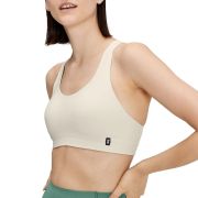 On Cloud - bustiera sport femei Active Bra - maro deschis perla alb
