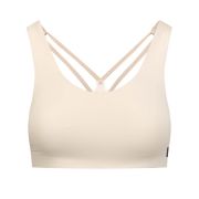 On Cloud - bustiera sport femei Active Bra - maro deschis perla alb