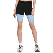 On Cloud - pantaloni scurti pentru femei Active Shorts - negru albastru deschis stratosfera