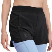 On Cloud - pantaloni scurti pentru femei Active Shorts - negru albastru deschis stratosfera