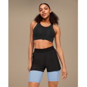 On Cloud - pantaloni scurti pentru femei Active Shorts - negru albastru deschis stratosfera