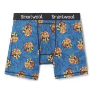 Smartwool - boxeri barbati Merino Print Boxer Brief Boxed - negru albastru galben Jaime Molina Laguna Blue Print