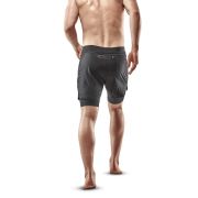 CEP - Pantaloni scurti alergare pentru barbati cu compresie Shorts 2 in 1 - negru