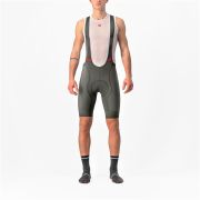 Castelli - Pantaloni ciclism scurti cu bretele Competizione bibshorts- verde kaki