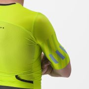 Castelli - costum trisuit triatlon pentru barbati, maneca scurta Free Sanremo SS Suit - galben fluo negru