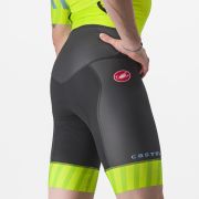 Castelli - costum trisuit triatlon pentru barbati, maneca scurta Free Sanremo SS Suit - galben fluo negru