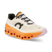 On Cloudmonster - pantofi alergare pentru femei - alb cafeniu deschis portocaliu turmeric