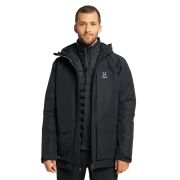 Haglofs - Jacheta iarna barbati puf si Gore-Tex, Alv 3-in-1 Down GTX - negru real