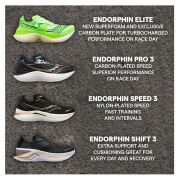 Saucony - pantofi alergare pentru barbati Endorphin Shift 3 - negru alb galben Goldstruck