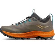 Saucony - pantofi alergare pentru barbati Peregrine 13 ST - maro deschis gri umbra portocaliu Basalt