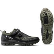 Northwave Corsair - pantofi pentru ciclism MTB All Mountain - negru verde inchis army