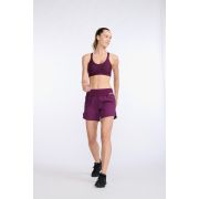 2XU - Pantaloni scurti de alergare pentru femei Aero 5 inch Shorts - visiniu mov sfecla argintiu reflectorizant