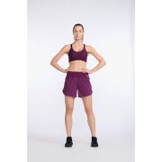 2XU - Pantaloni scurti de alergare pentru femei Aero 5 inch Shorts - visiniu mov sfecla argintiu reflectorizant