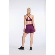 2XU - Pantaloni scurti de alergare pentru femei Aero 5 inch Shorts - visiniu mov sfecla argintiu reflectorizant