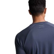 2XU - bluza tehnica pentru barbati cu maneca lunga Aero LS - albastru inchis india ink negru reflectorizant
